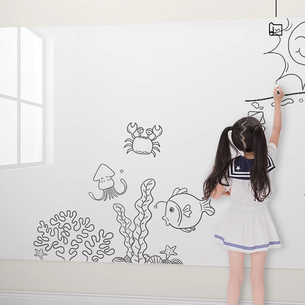 SOGA 2X 45cm x 500cm Clear Dry Erase Whiteboard Wall Sticker