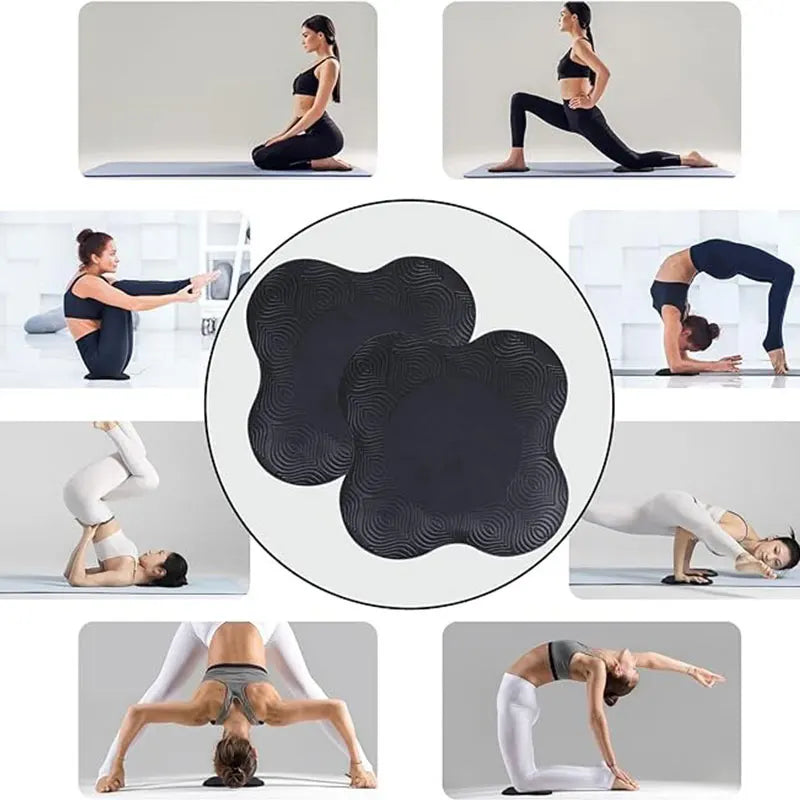 NNEOBA 2PCS Yoga Knee Pads Extra Cushioning Black
