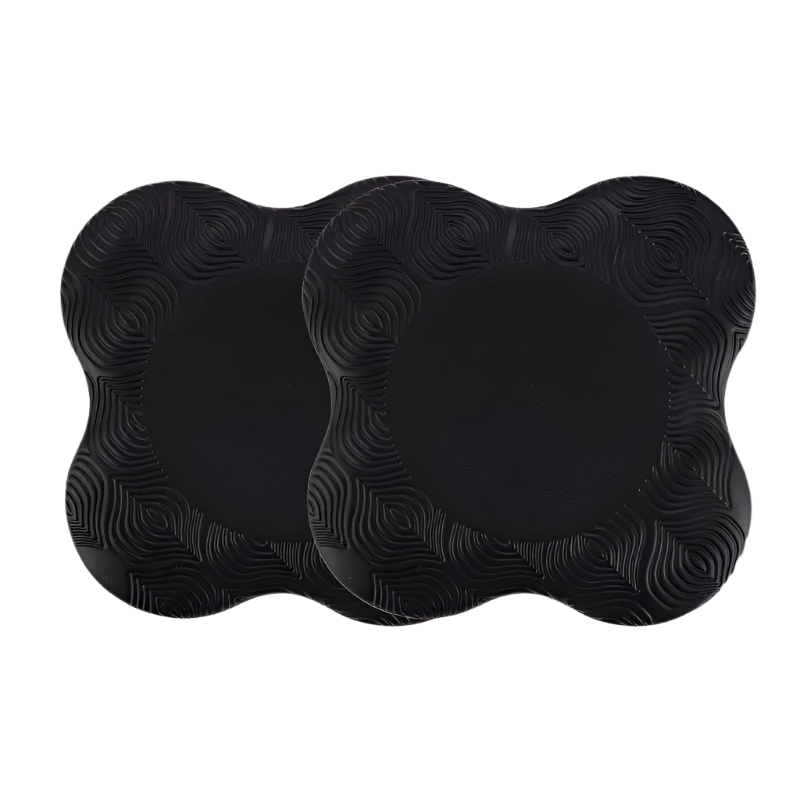 NNEOBA 2PCS Yoga Knee Pads Extra Cushioning Black