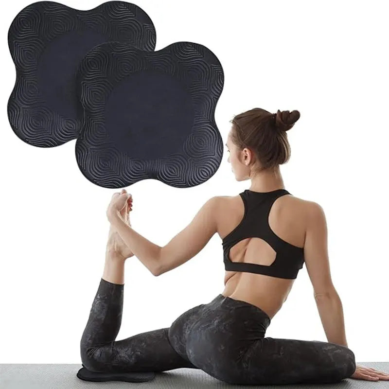 NNEOBA 2PCS Yoga Knee Pads Extra Cushioning Black