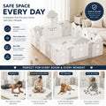 Baby Play Mat Thick Foam Crawling Mat for Infants - 200x150cm - White