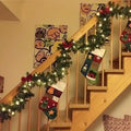 Twinkling Tidings: LED-lit Christmas Rattan Garland