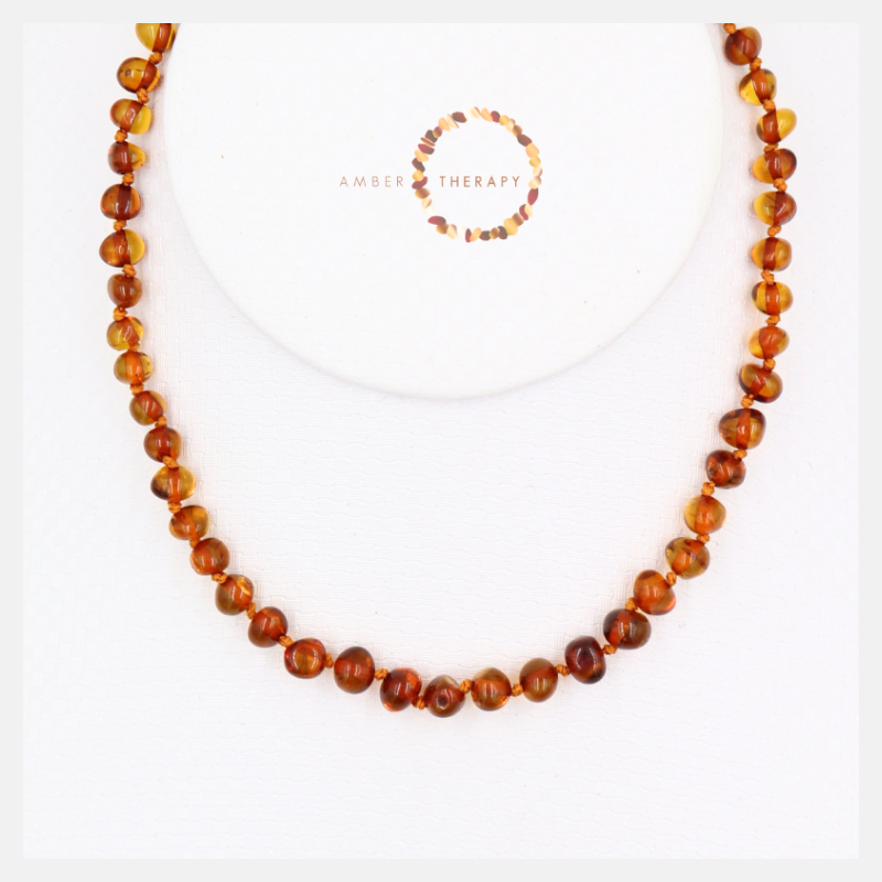 Child 33-34cm Toffee Amber Necklace         (Amber Therapy)