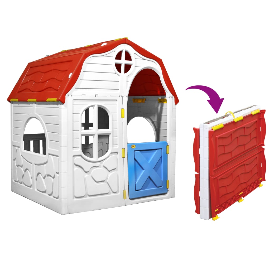 NNEVL Kids Foldable Playhouse with Working Door and Windows