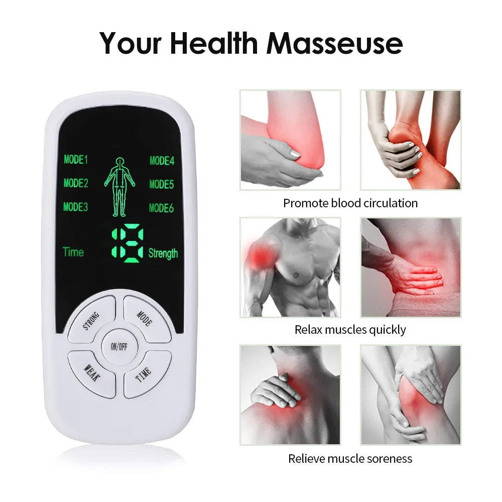 NNEOBA EMS Pulse Electric Muscle Stimulator White