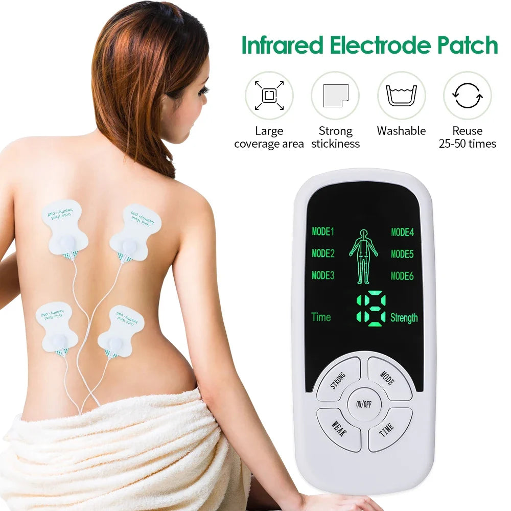 NNEOBA EMS Pulse Electric Muscle Stimulator White