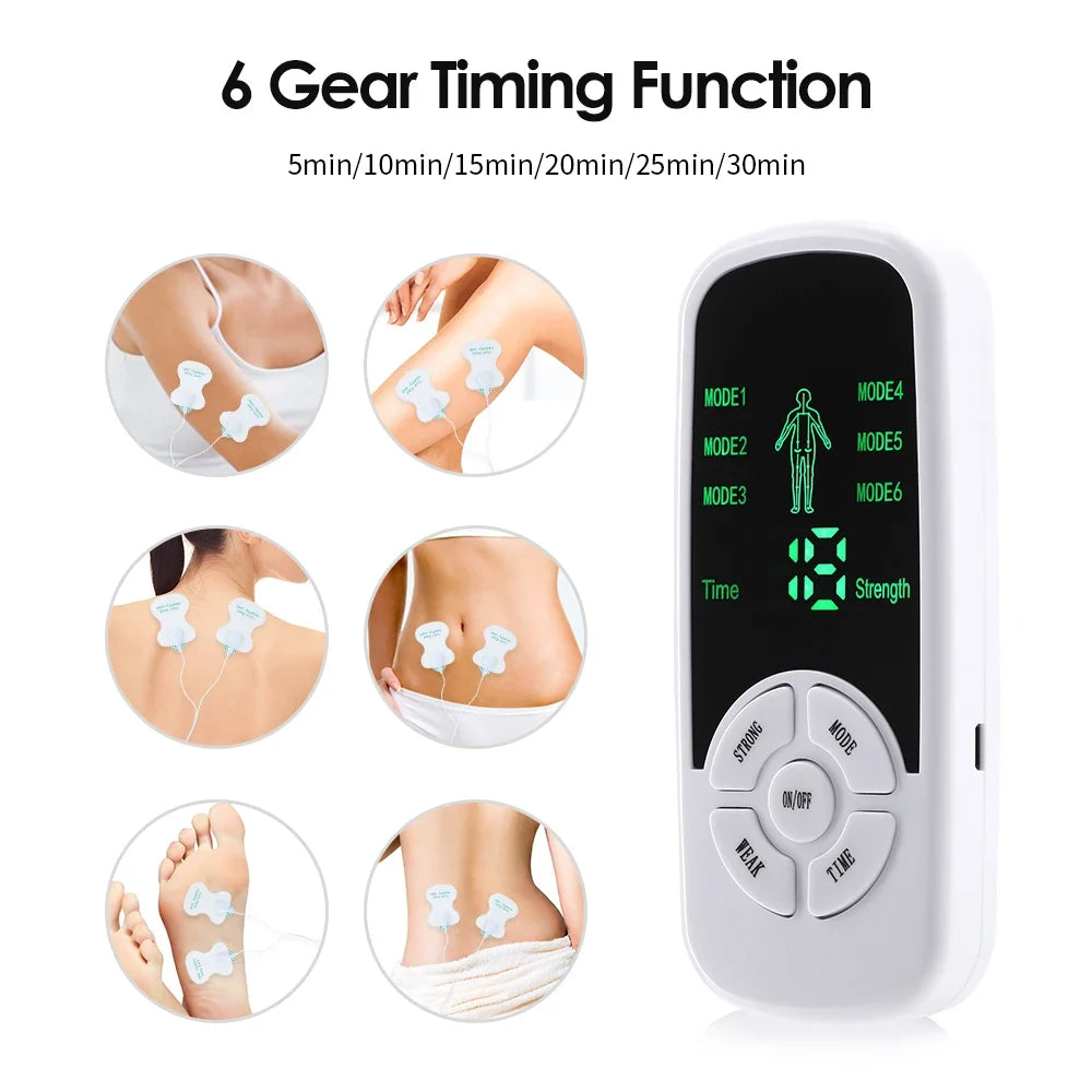 NNEOBA EMS Pulse Electric Muscle Stimulator White