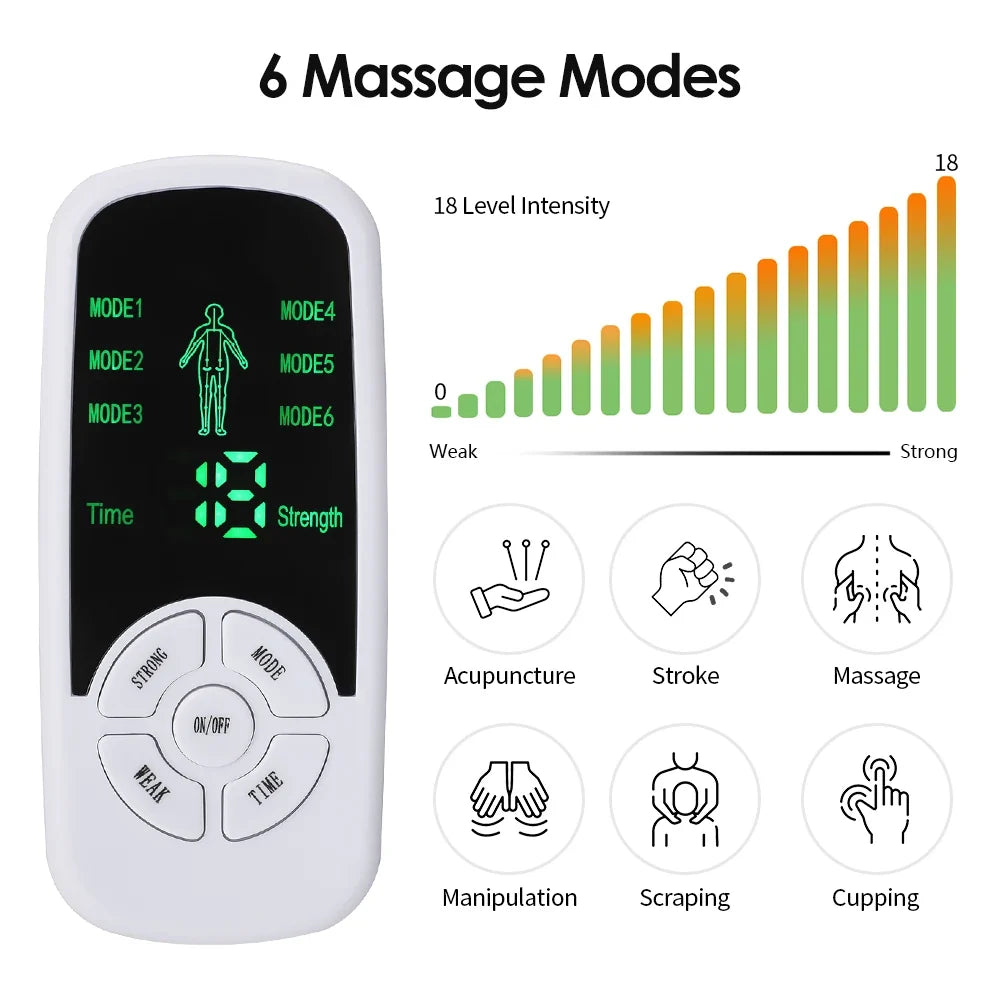 NNEOBA EMS Pulse Electric Muscle Stimulator White