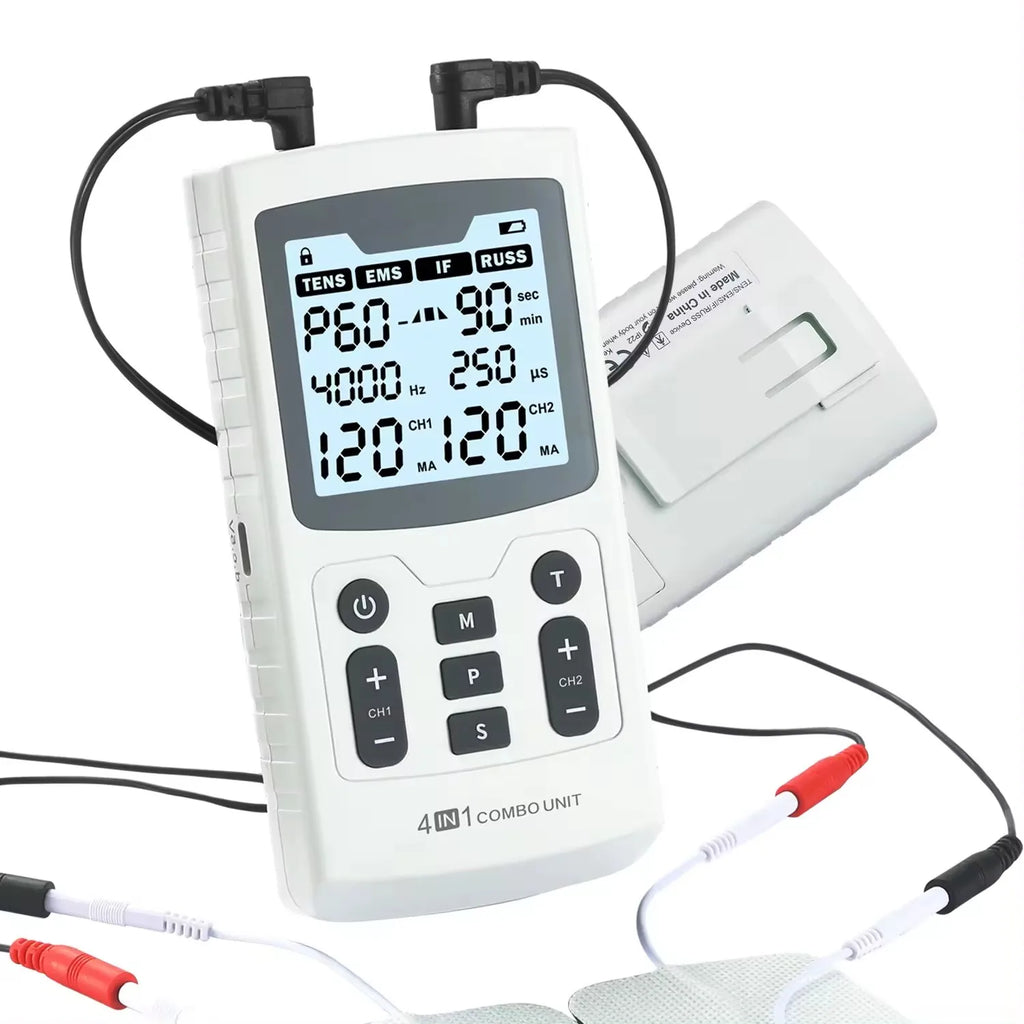 NNEOBA Electric Muscle Therapy Stimulator Interferential Physiotherapy Device White