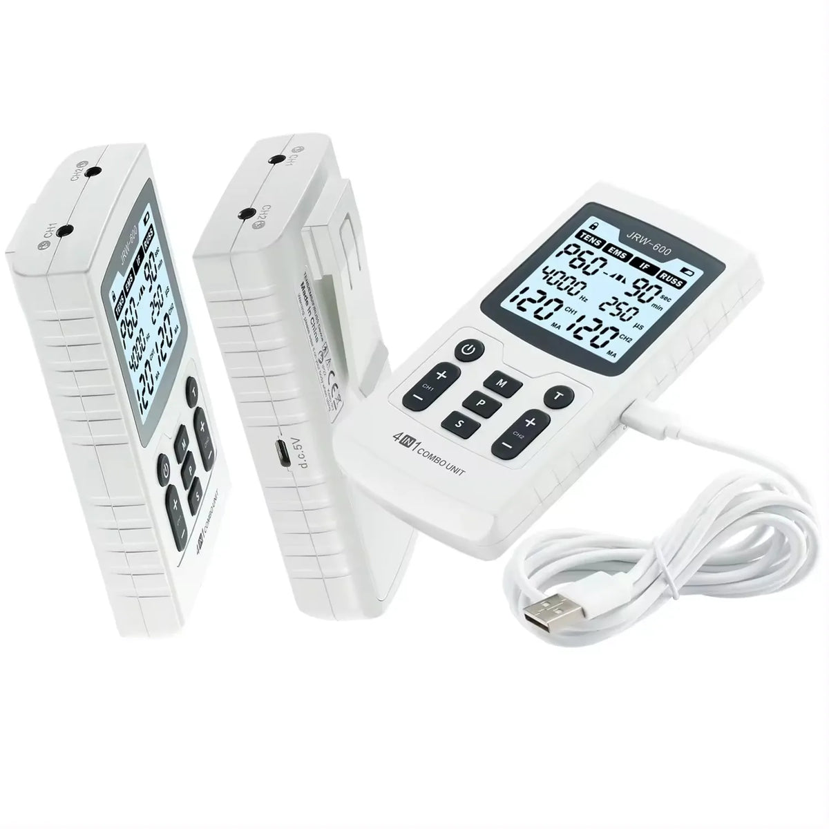 NNEOBA Electric Muscle Therapy Stimulator Interferential Physiotherapy Device White