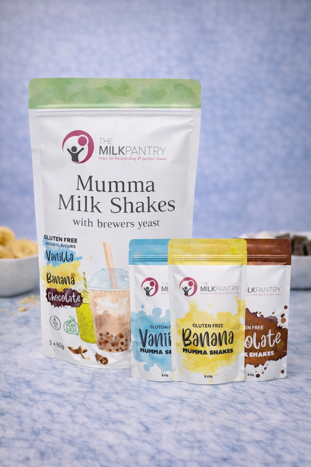 Gluten Free Mumma Shakes Sampler Pack (3 x 60g – 9 Serves) 🌱🥤💕