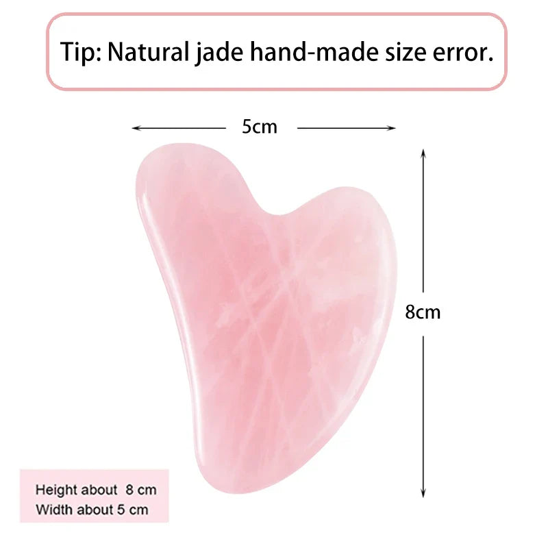 NNEOBA 2Pcs Natural Jade Gua Sha & Facial Roller Premium Aventurine Stone Violet