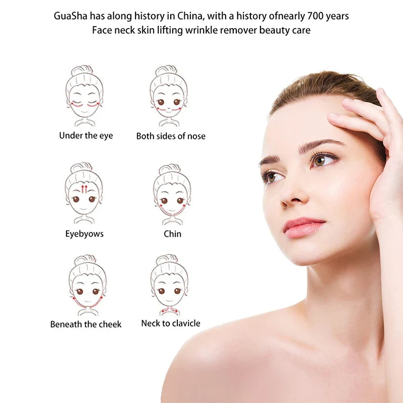 NNEOBA 2Pcs Natural Jade Gua Sha & Facial Roller Premium Aventurine Stone Violet