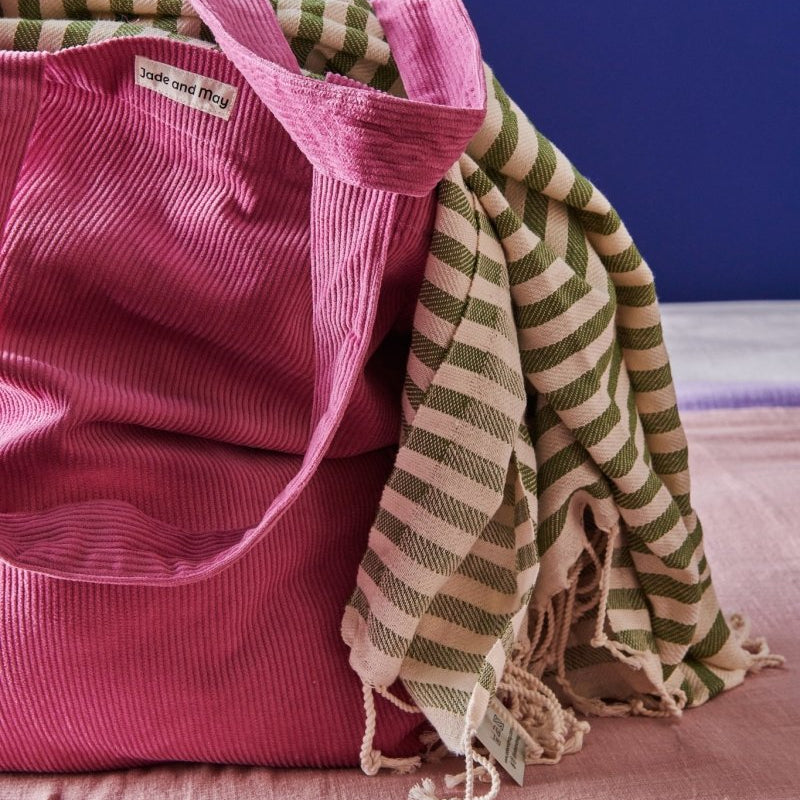 Cord Tote Bag in Fuchsia | An Everyday Essential