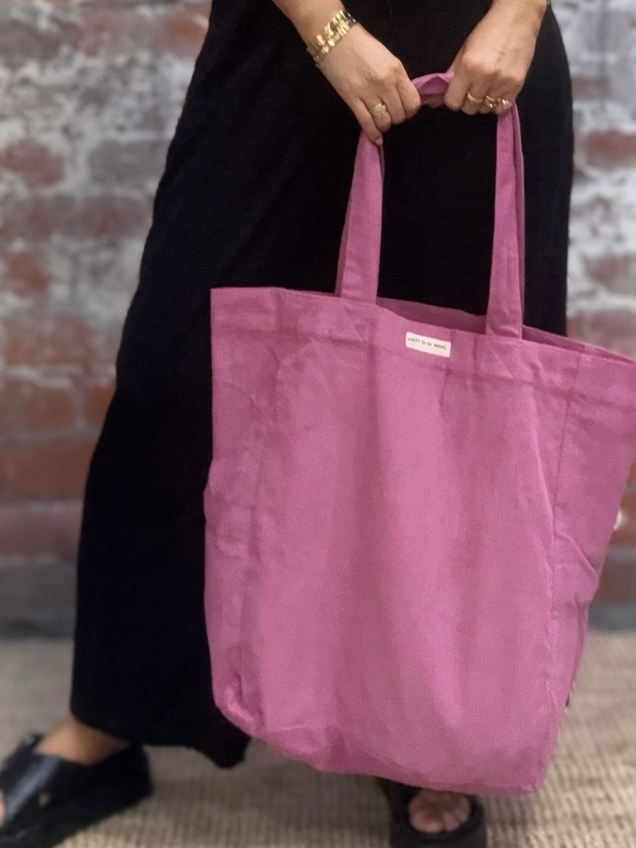 Cord Tote Bag in Fuchsia | An Everyday Essential