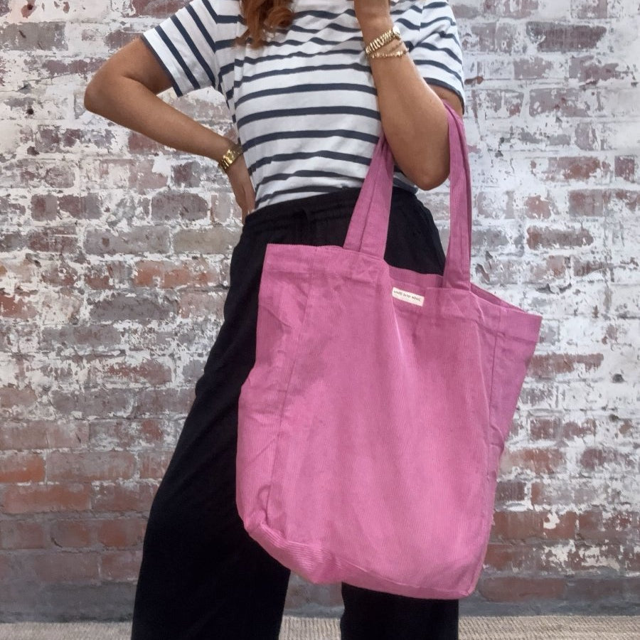 Cord Tote Bag in Fuchsia | An Everyday Essential