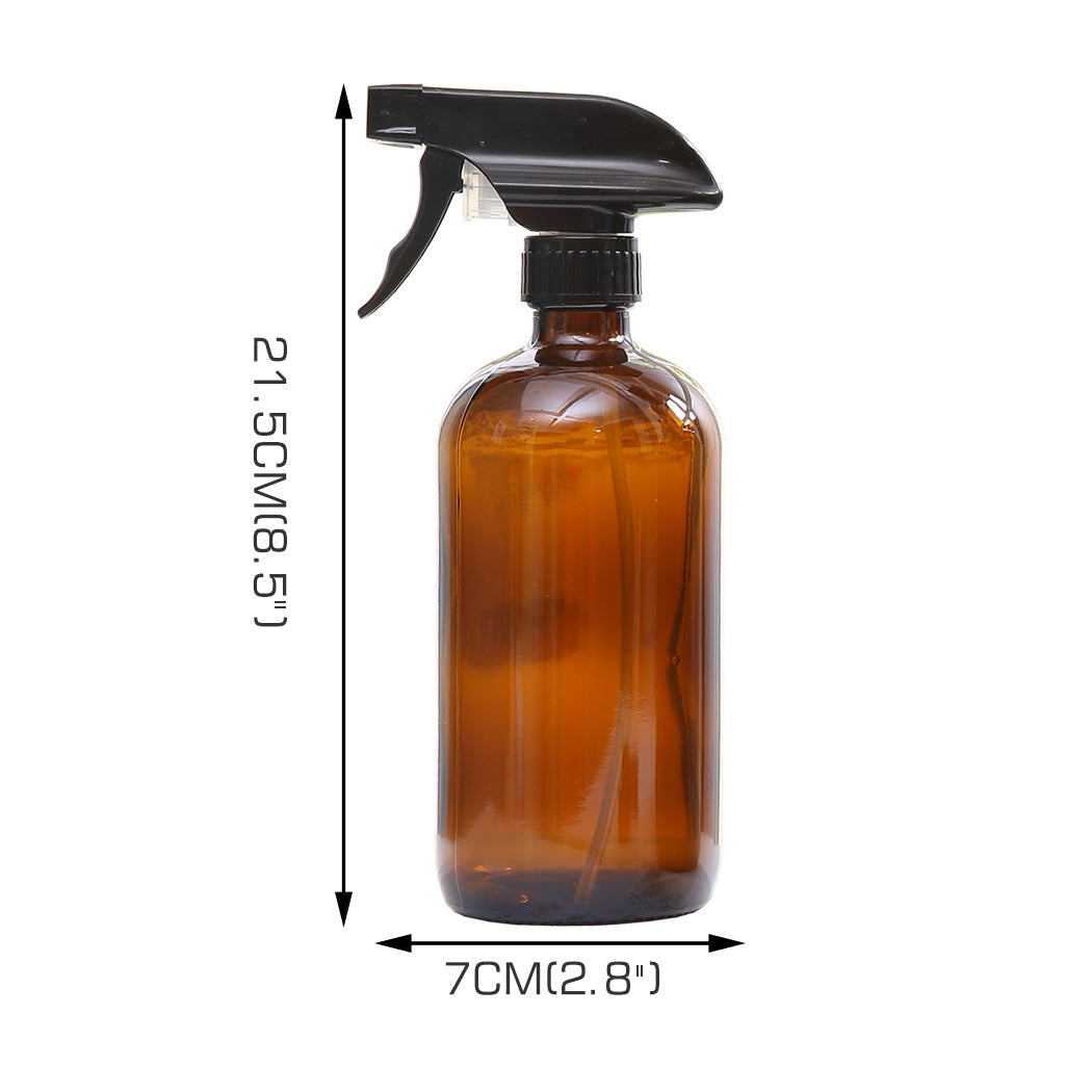 NNEIDS 4x 500ml Amber Glass Spray Bottles Trigger