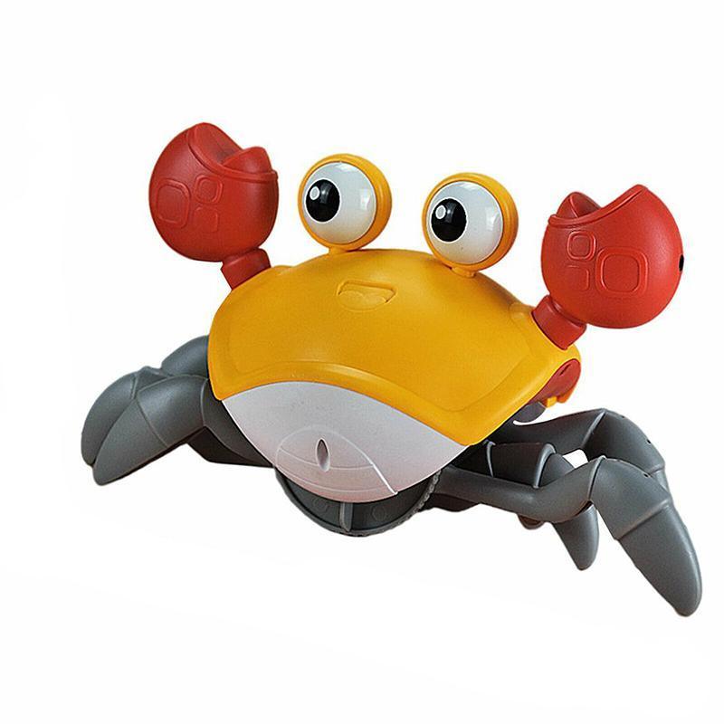 Electric Crawling Crab Toy with Music and LED Lights Interactive Moving Toy for Playtime