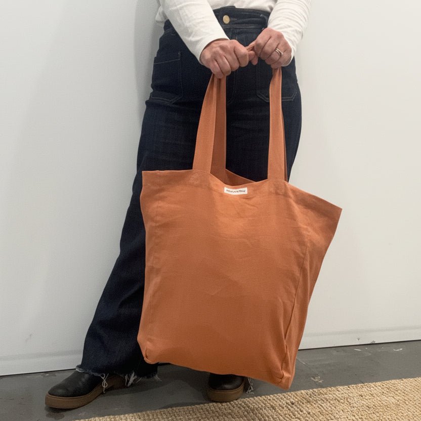 Linen Tote Bag - Burnt Clay