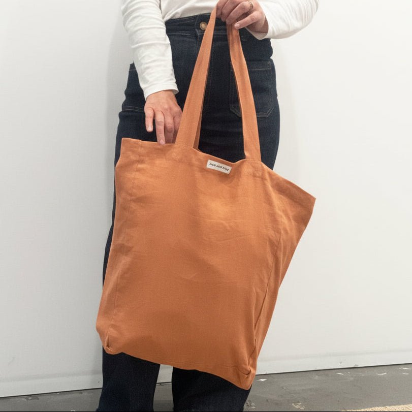 Linen Tote Bag - Burnt Clay