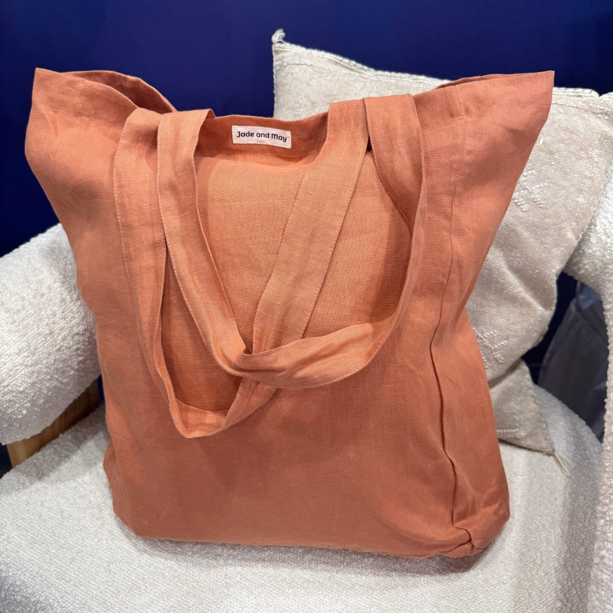 Linen Tote Bag - Burnt Clay