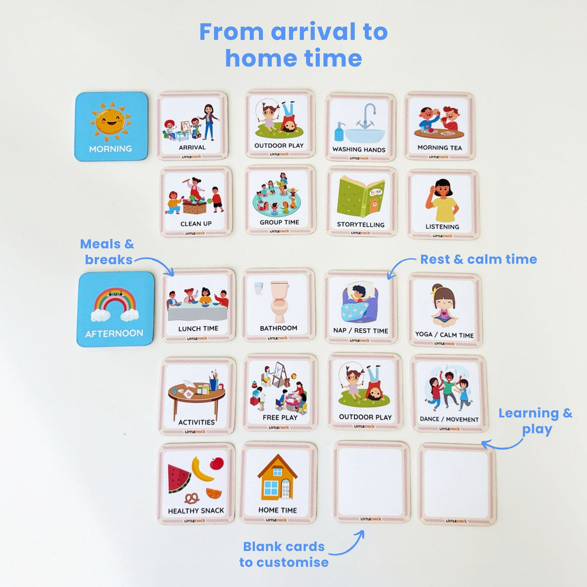 Visual Daily Routine Magnets for Kindy