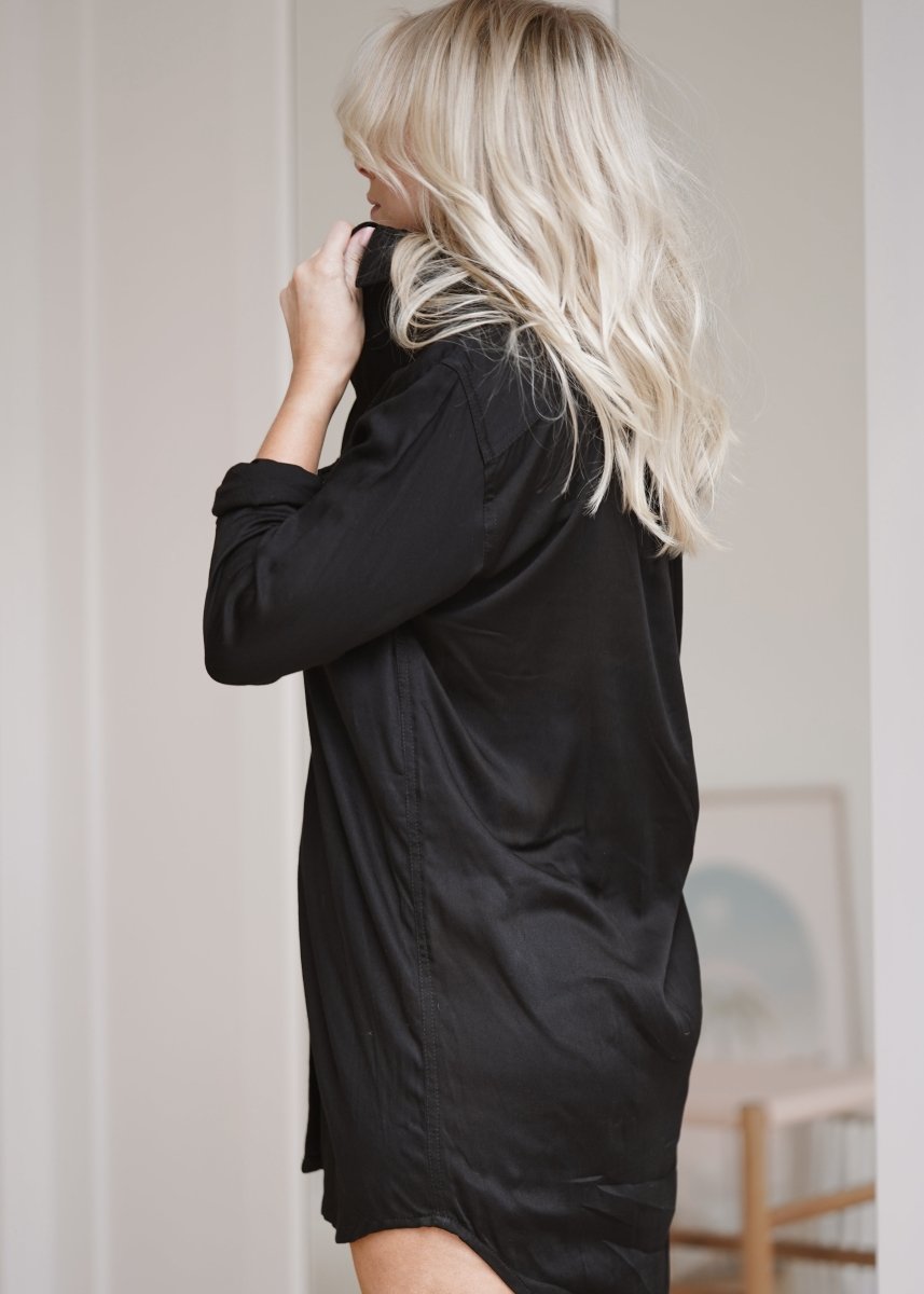 Bamboo Nightshirt in Black