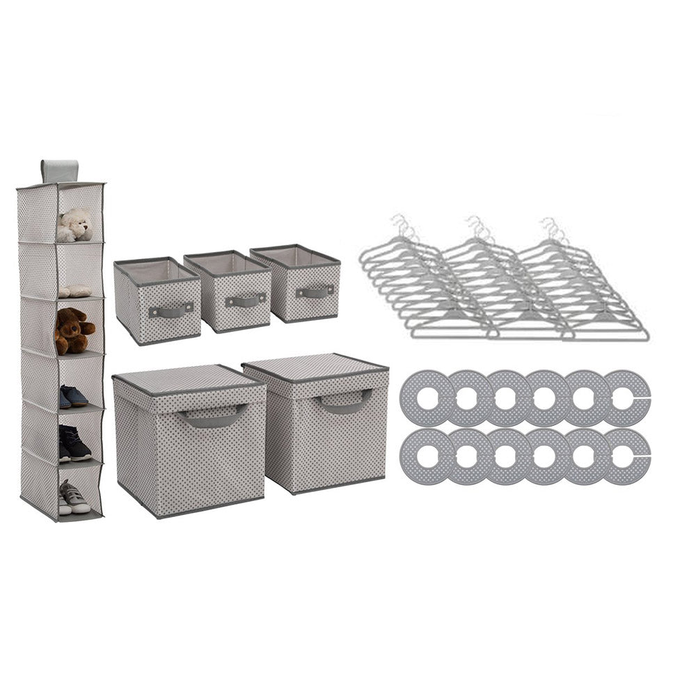 NNEDPE Delta Children 48 Piece Nursery Storage Set Cool Grey