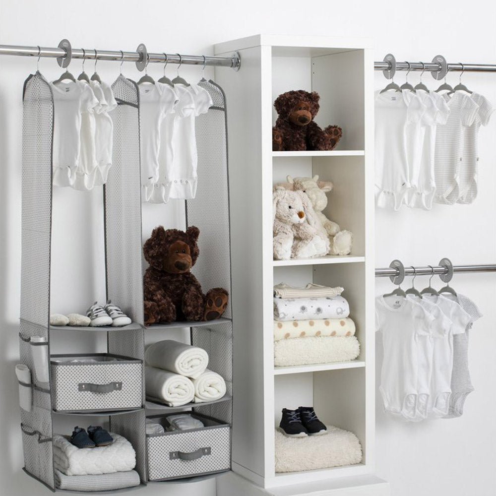 NNEDPE Delta Children 24 Piece Nursery Storage Set Cool Grey