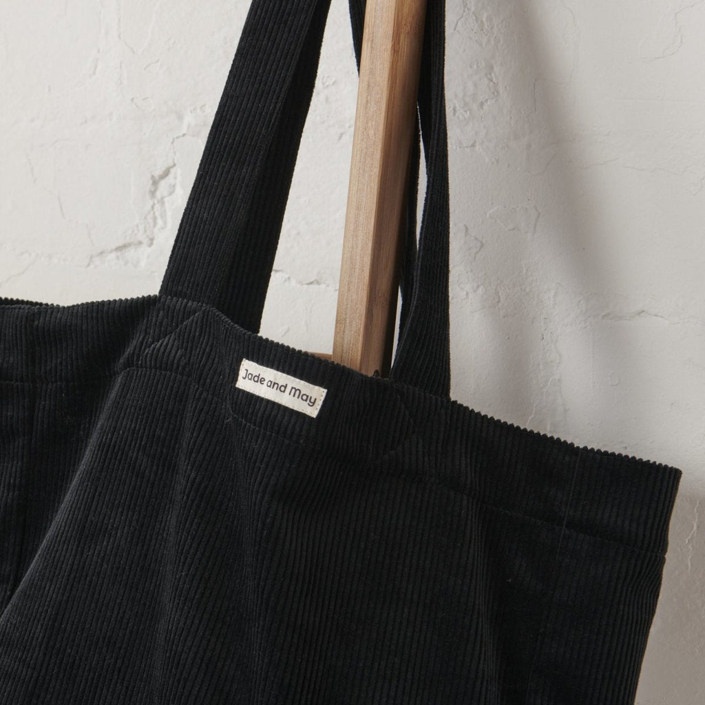 Cord Tote Bag in Black