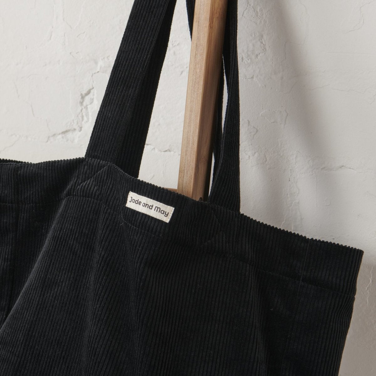 Cord Tote Bag in Black